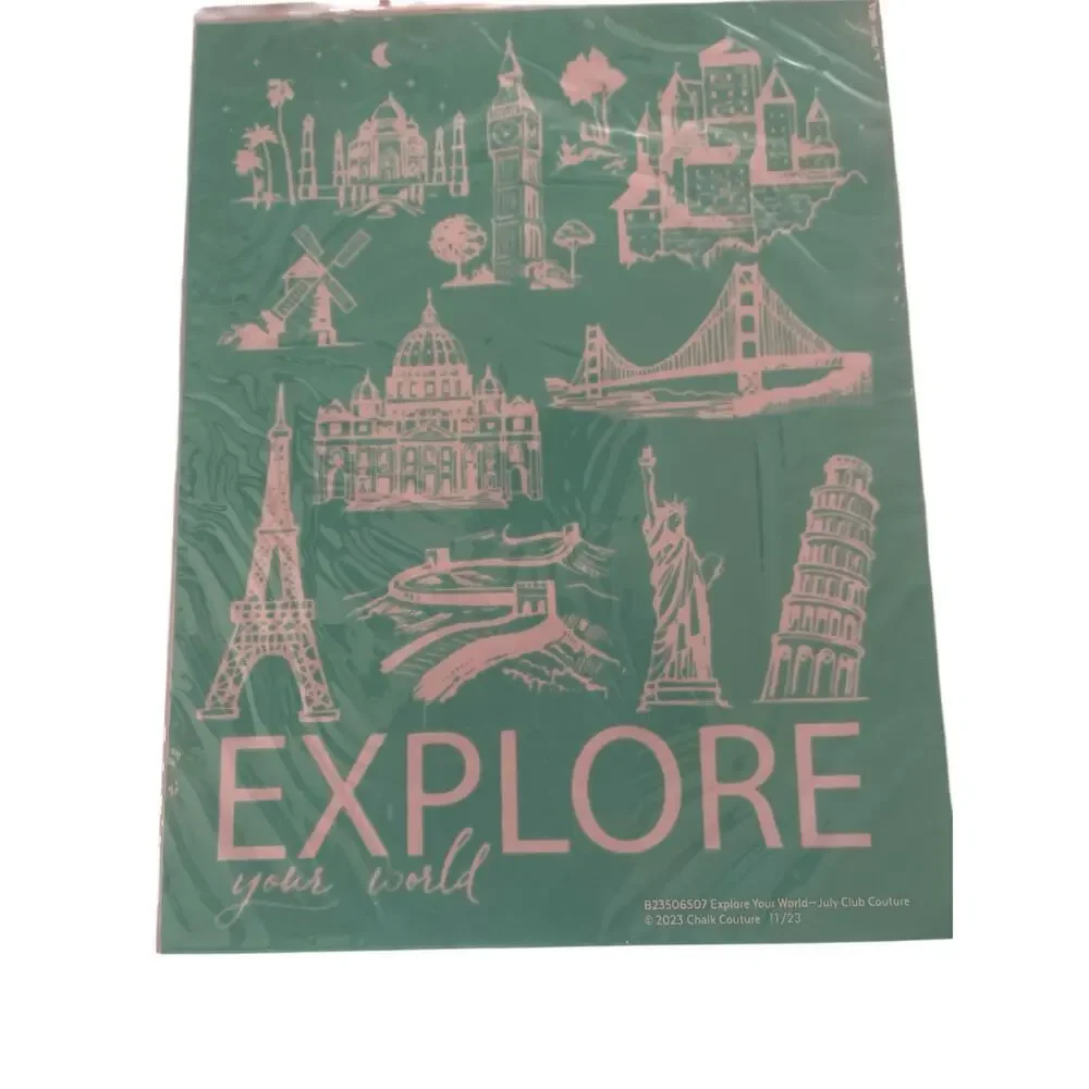 NWT Chalk Couture 8.5 x 11  Reusable Transfer
